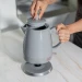 Elektrischer Wasserkocher aus Keramik, 1,5 Liter, abnehmbarer Deckel, Grau- Modernes Stylisches Design Grand,