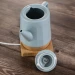 Elektrischer Wasserkocher aus Keramik, 1,5 Liter, abnehmbarer Deckel, Grau-Blau Modernes Design Harmonie.